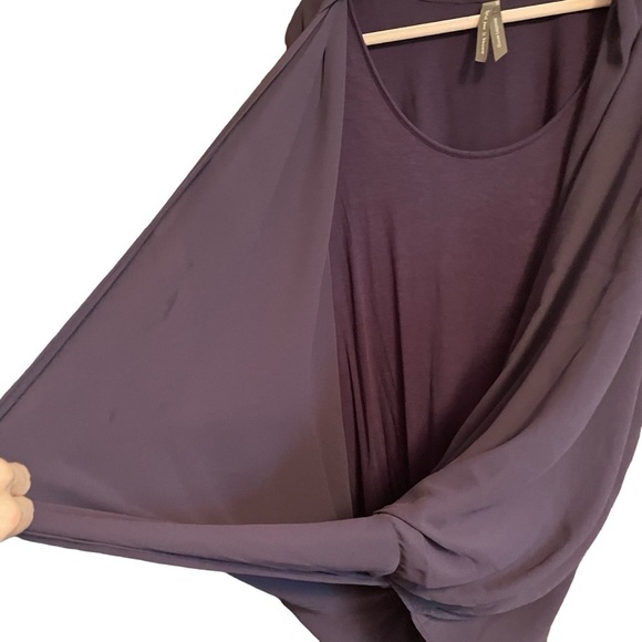 Pennington’s Purple Scoop Neck-Bubble Hem-long Flowy Side Panel. Size 4X - Picture 3 of 9